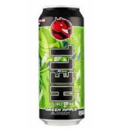 Picture of Hell Energy Drink  Green Apple Can 500ml (Case=12)