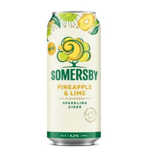 Picture of Beer Somersby Pineapple Lime Can 4.5% Alc. 0.5L (Case=24)