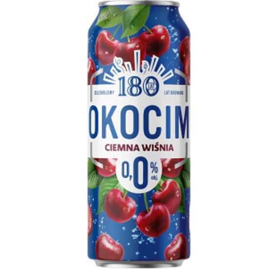 Picture of Beer Okocim ZERO Dark Cherry 0% Alc. 0.5L (Case=24)